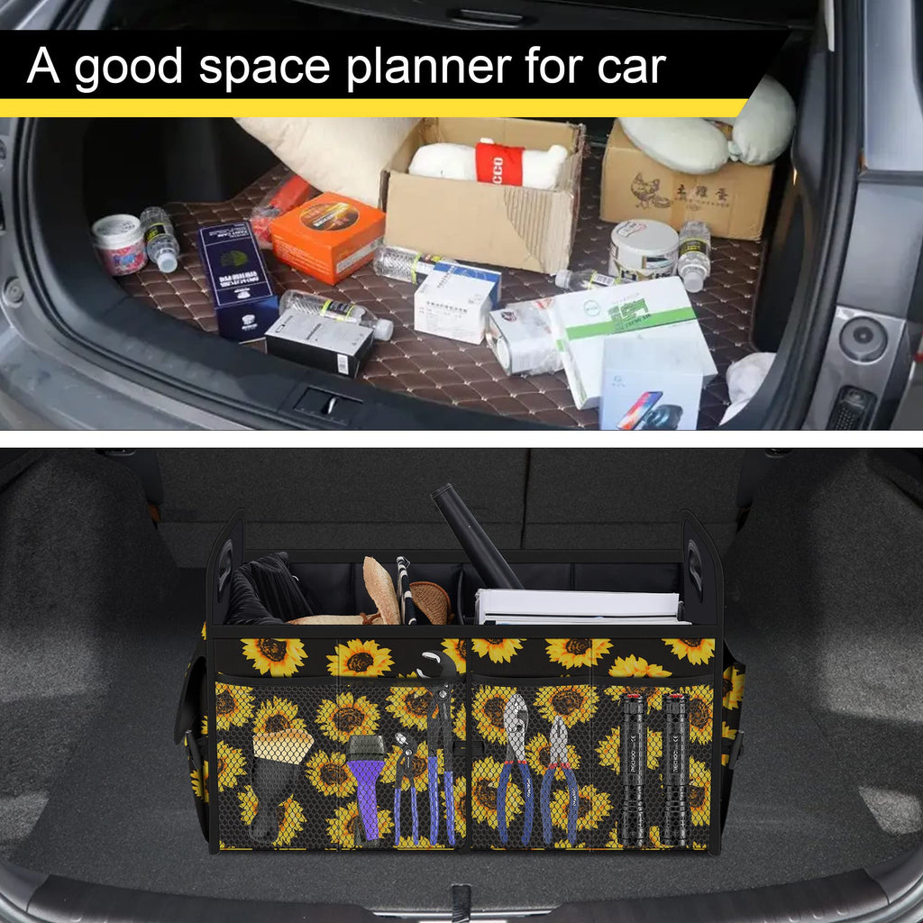 Femuar Car Trunk Organizer-Collapsible Car Storage for Suv/Jeep/Sedan