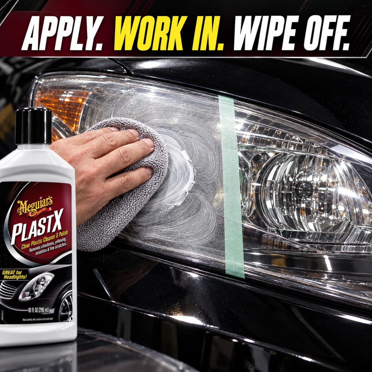 Meguiar's PlastX Clear Plastic Polish Headlight Restoration Polish, 10 Oz