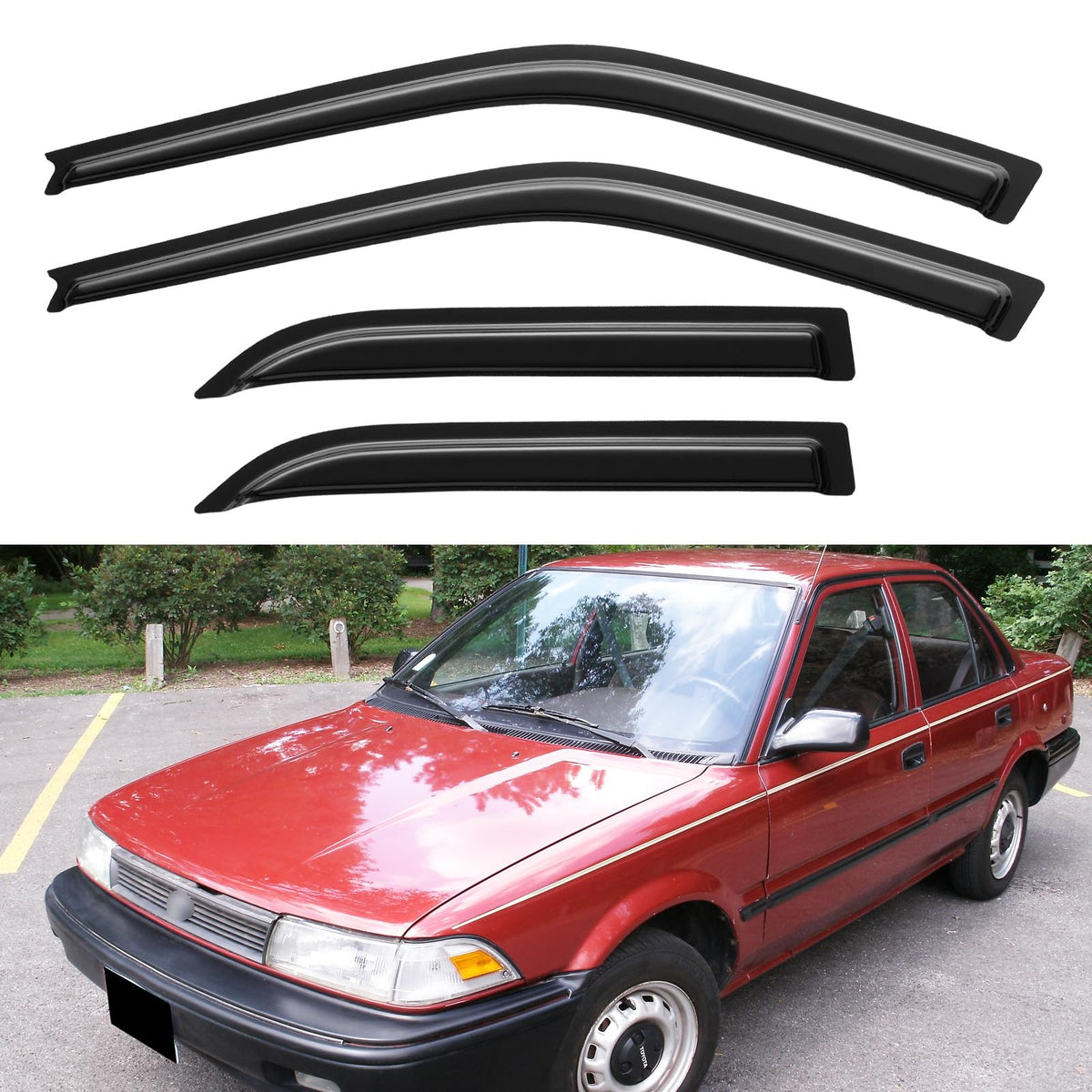 Window Visors Rain Guards for 2015-2026 Ford F150 Crew/SuperCrew Cab