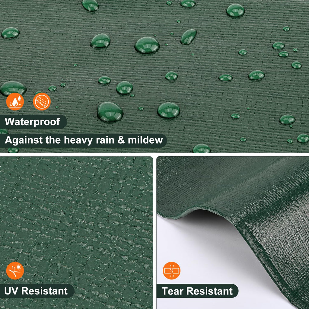 Large Tarp 10x20 FT 16 Mil Heavy Duty Waterproof Tarps Silver