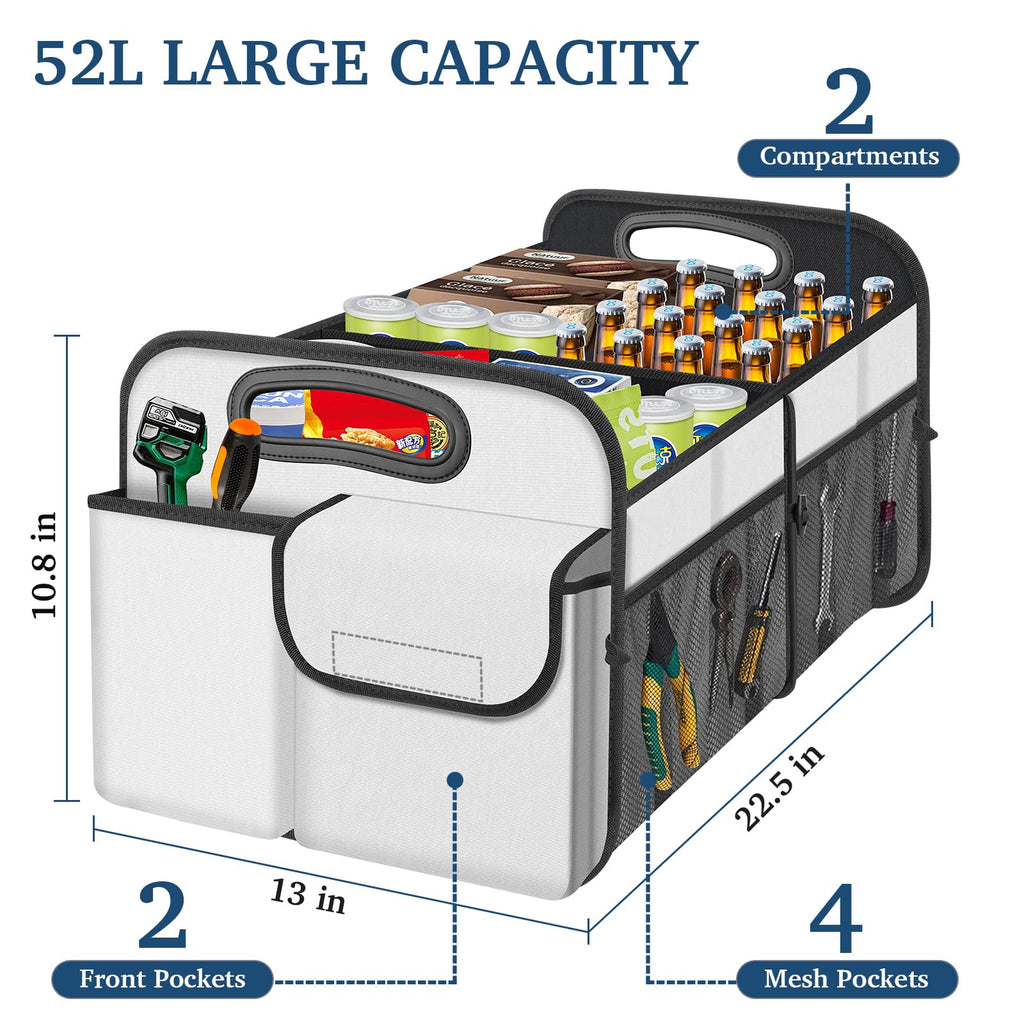 Femuar Car Trunk Organizer-Collapsible Car Storage for Suv/Jeep/Sedan