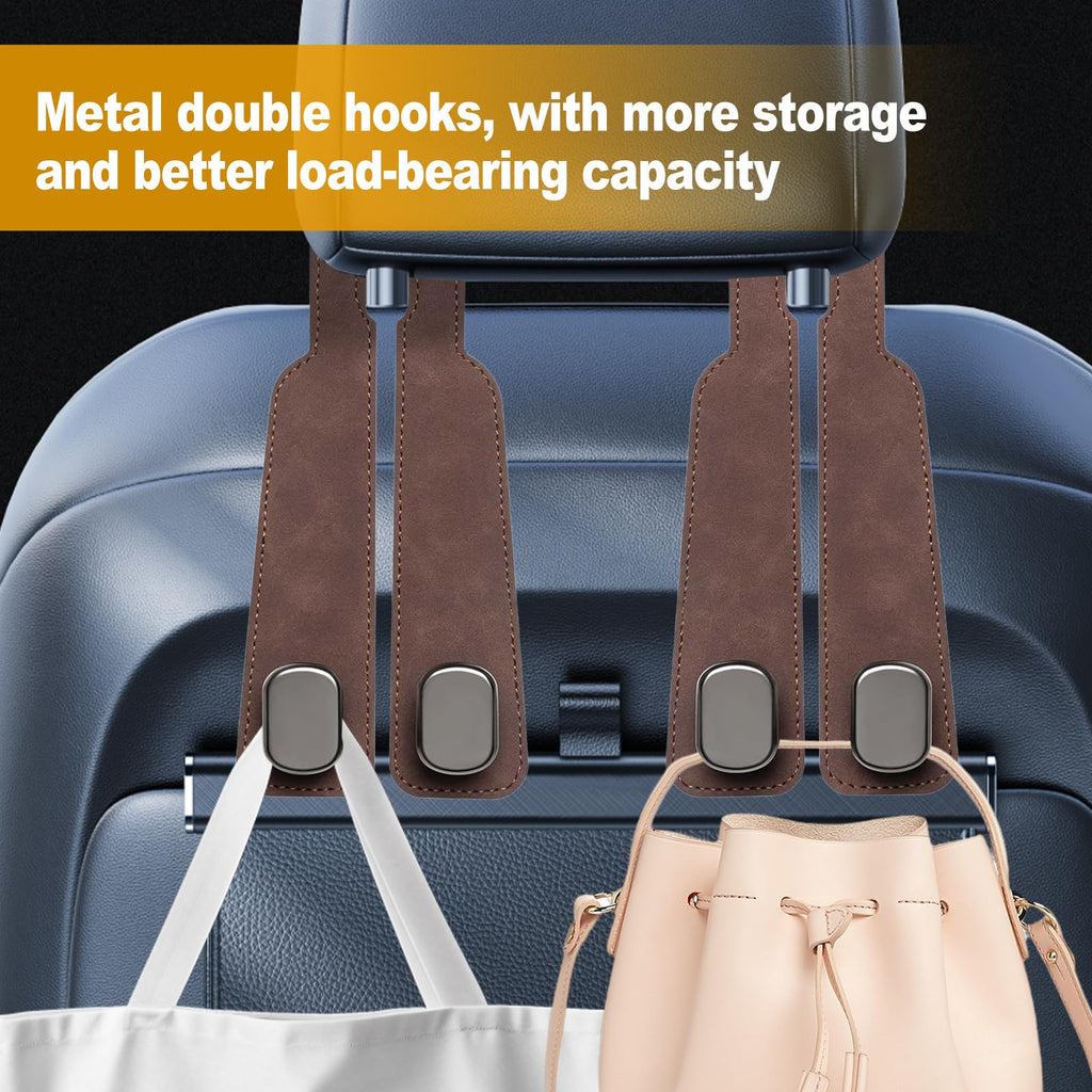 Car Purse Hook Purse Hook for Car Seats Headrest Car Seat Hooks,Heavy Duty Vehicle Organizer for Handbags, Groceries, Purses, Keep Car Tidy (Black, 2 Pack)