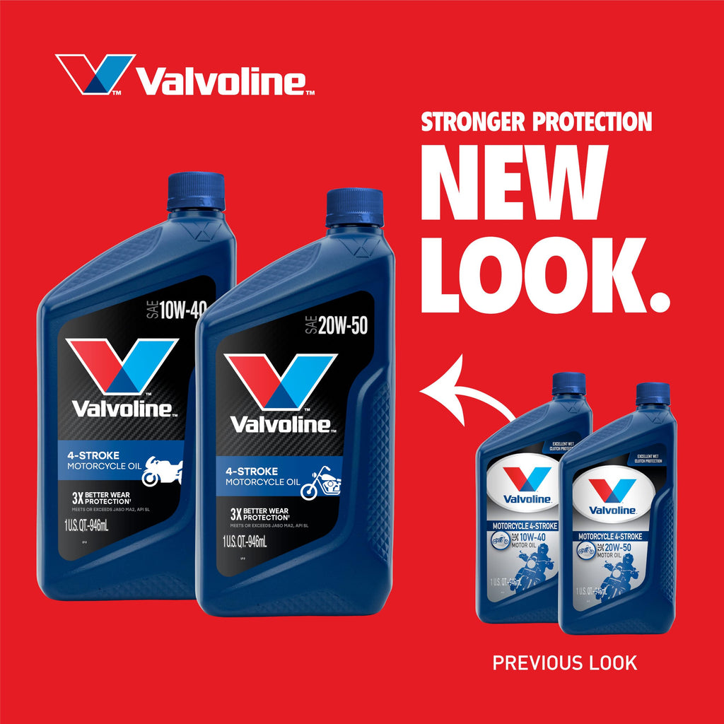Valvoline 4-Stroke Motorcycle Full Synthetic 10W-40 Motor Oil 1 Quart