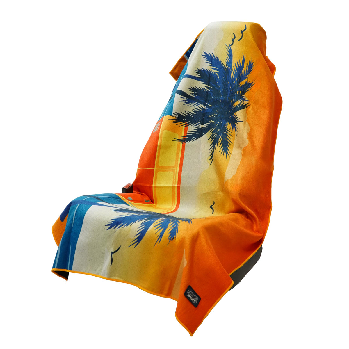 Sprints Prints Athletic Running Towel, Full-Sized, Car Seat Cover - Moisture Wicking (Midnight Mile)