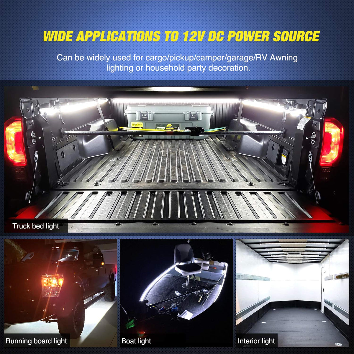 Nilight 3PCS 60 Inch Truck Bed Light Kit 270 LEDs