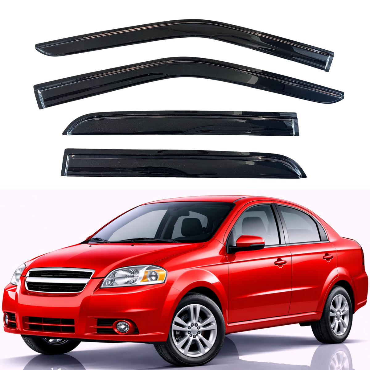 KPY Rain Guards Window Visors for 2015-2026 Ford F150 Crew/SuperCrew Cab