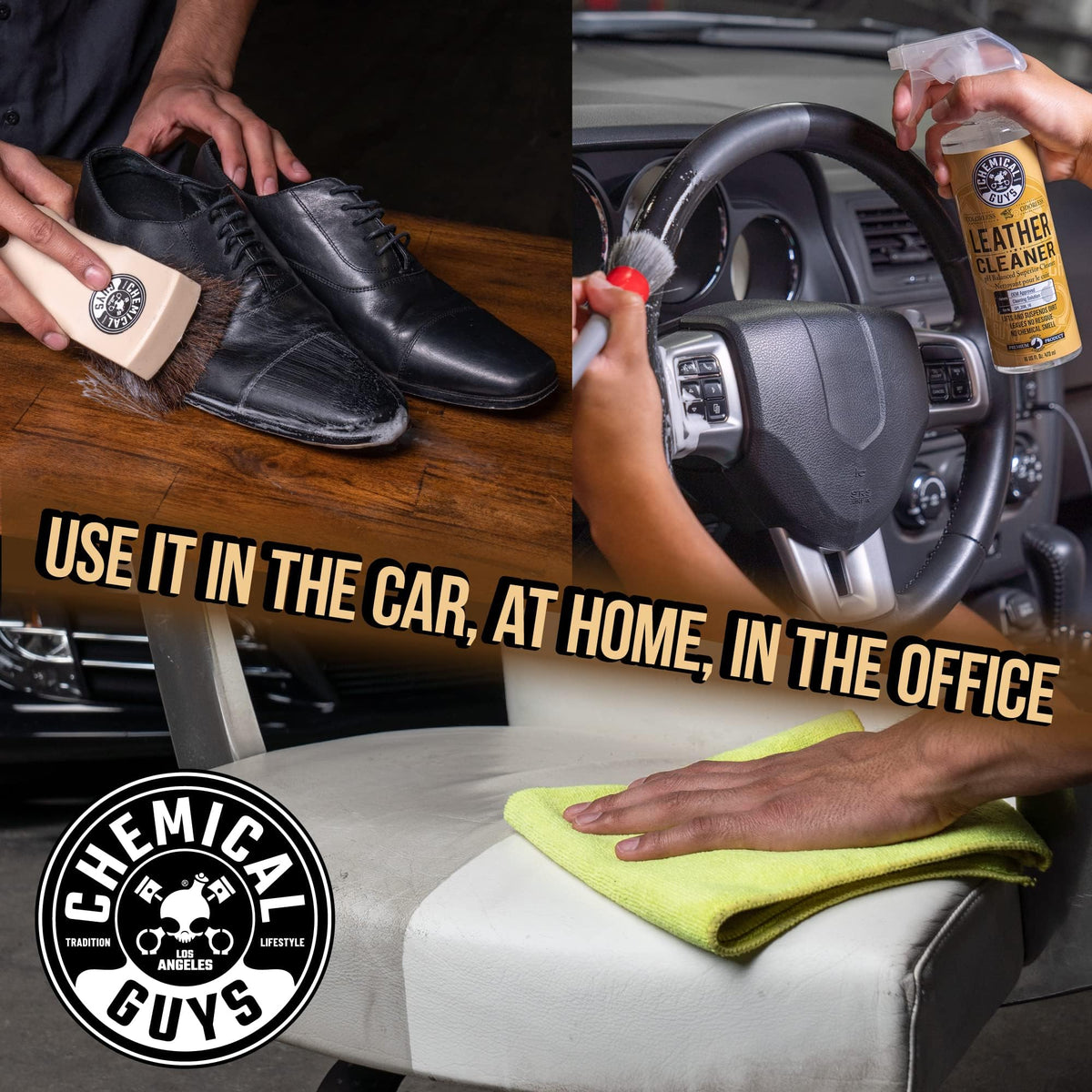 Chemical Guys, Leather Cleaner & Conditioner Kit for Cars & Home, 2 x 16 oz