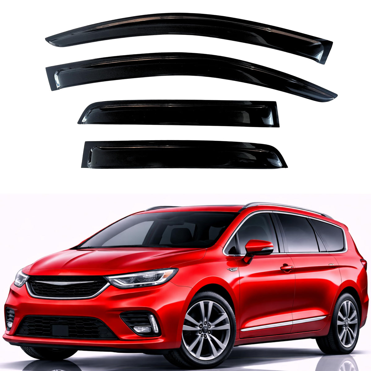KPY Rain Guards Window Visors for 2015-2026 Ford F150 Crew/SuperCrew Cab