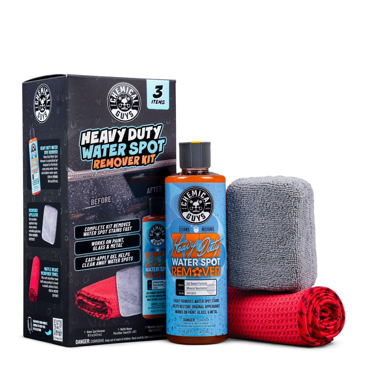 Chemical Guys, Heavy Duty Water Spot Remover Gel for Glass & Paint, 16 oz
