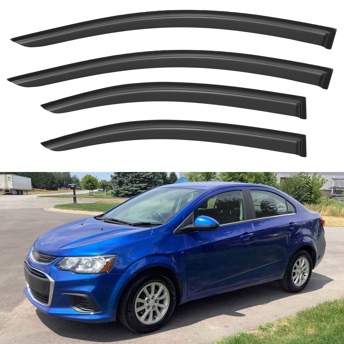 Window Visors Rain Guards for 2015-2026 Ford F150 Crew/SuperCrew Cab