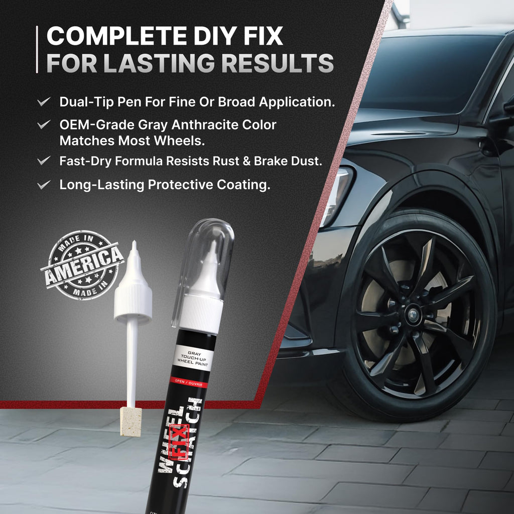 Wheel Scratch Fix® Gloss Black Rim Touch Up Paint, Wheel Scratch Repair Kit