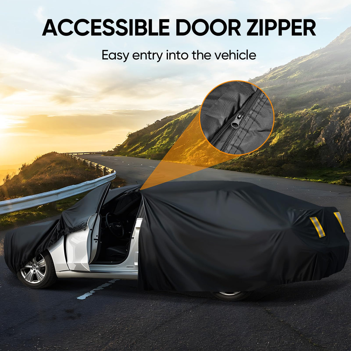 NEVERLAND Car Cover Waterproof All Weather for Sedan 183''L x 70''W x 59''H