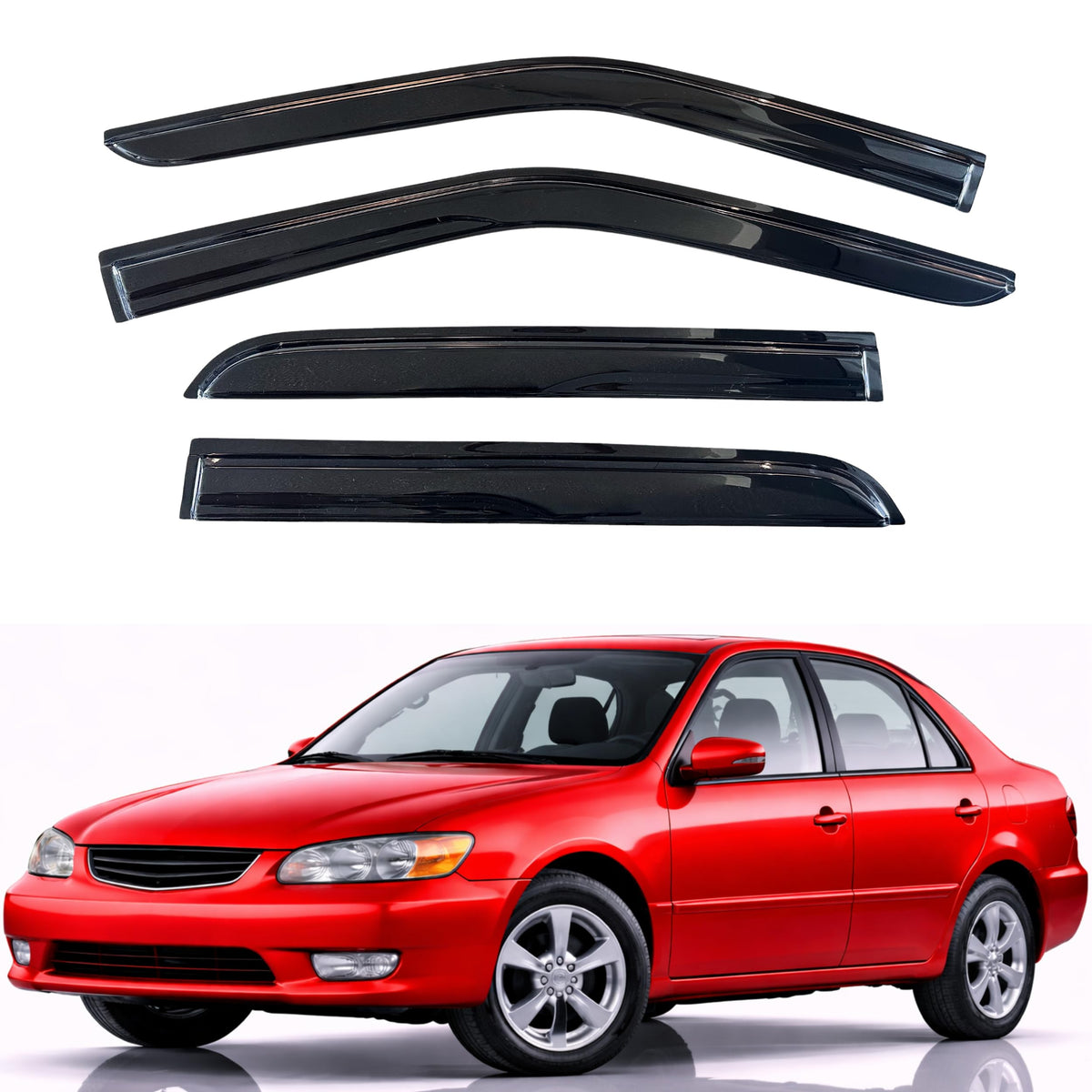 KPY Rain Guards Window Visors for 2015-2026 Ford F150 Crew/SuperCrew Cab