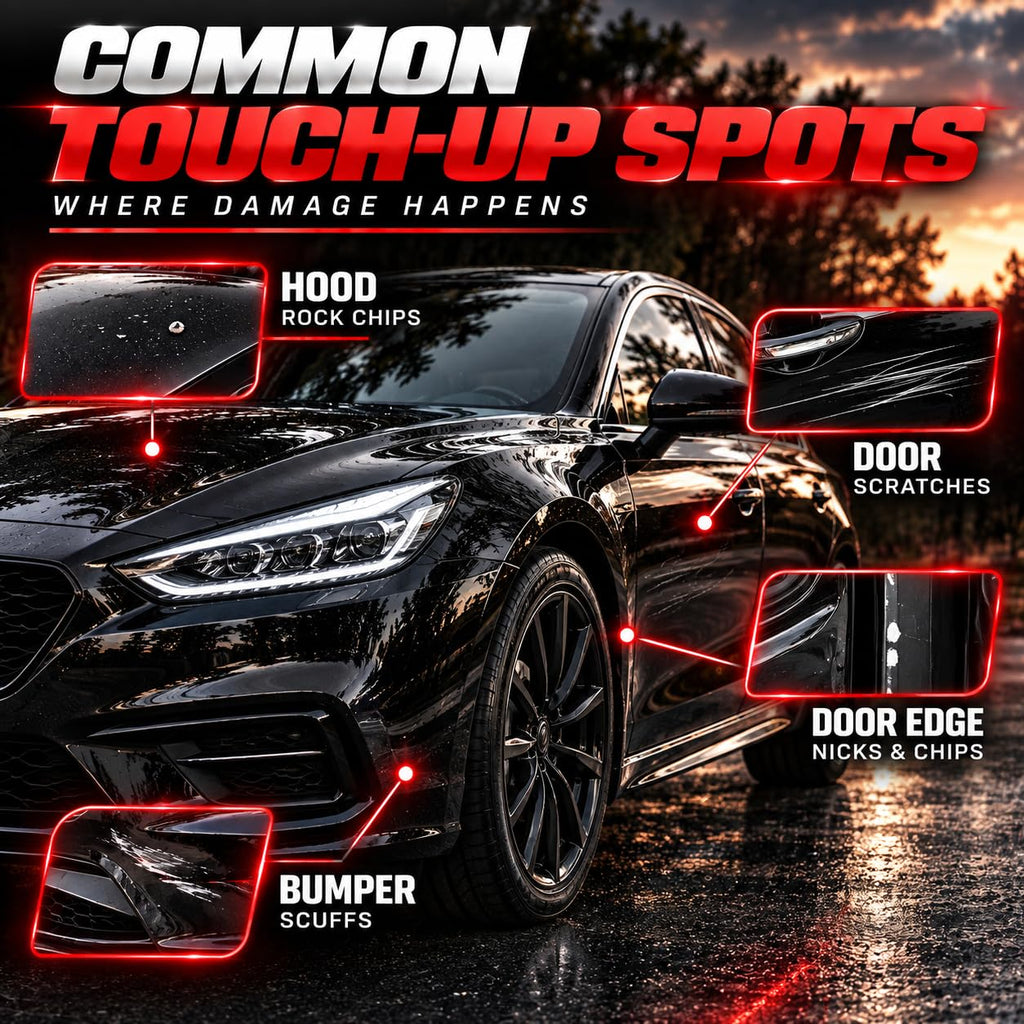 cocomfix Gloss Black Rim Touch Up Paint, Scratch & Curb Rash Repair Kit