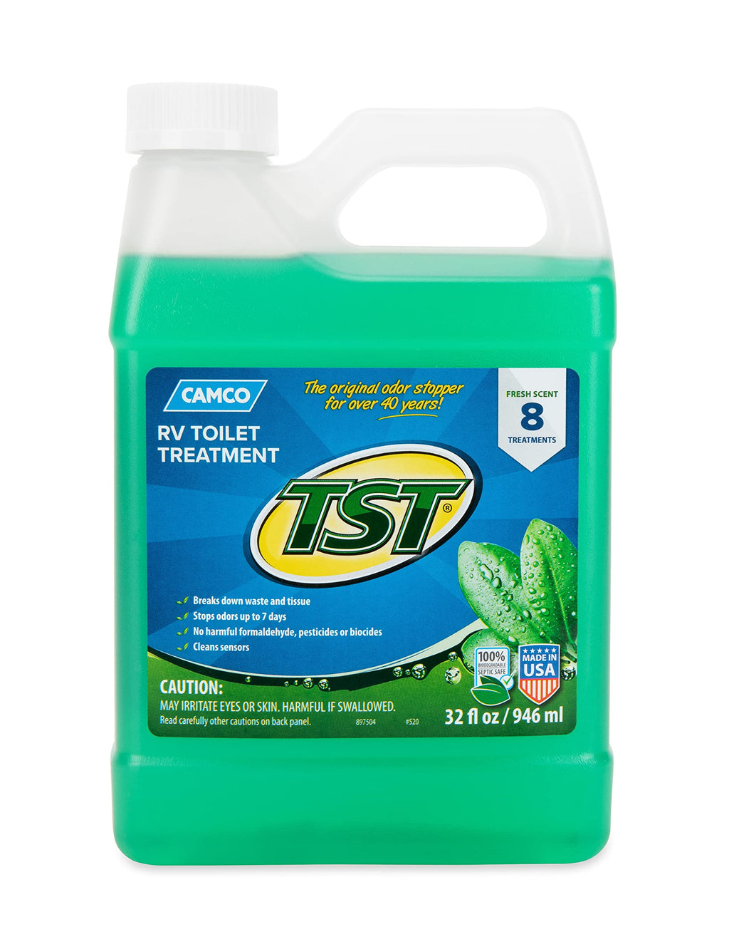 Camco TST MAX RV Toilet Treatment 1 Gallon - Orange Scent - Made in the USA