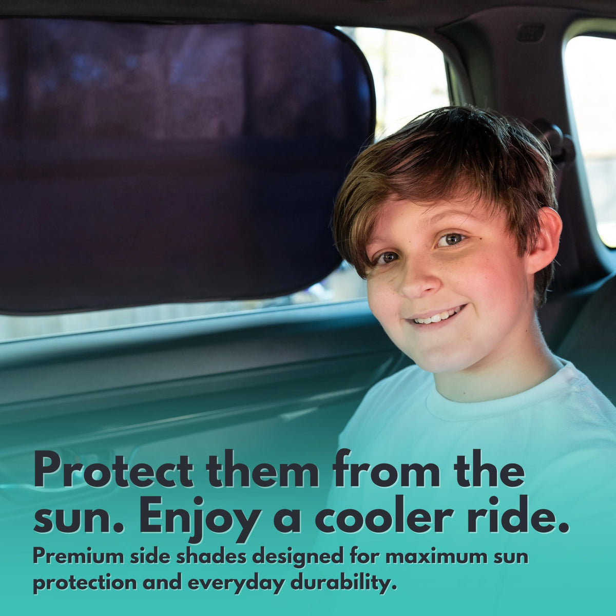 Car Window Shades - Certified 99.79% UVA & 99.95% UVB Sun Protection