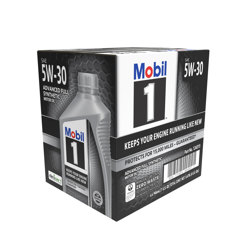Mobil 1 Advanced Full Synthetic Motor Oil 5W-20, 5 Quart