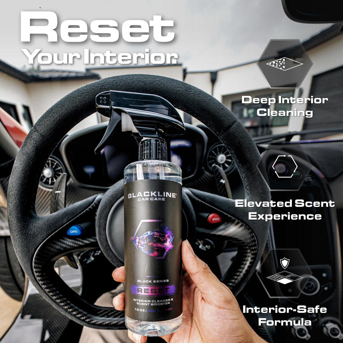 Blackline Reset Interior Car Cleaner & Deodorizer Spray - Dark Ice