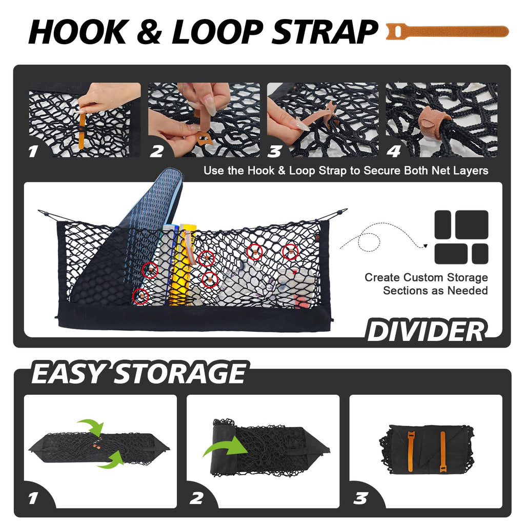 Muslogy Cargo Net for 2013-2026 Chevy Silverado GMC Sierra 1500/2500/3500HD