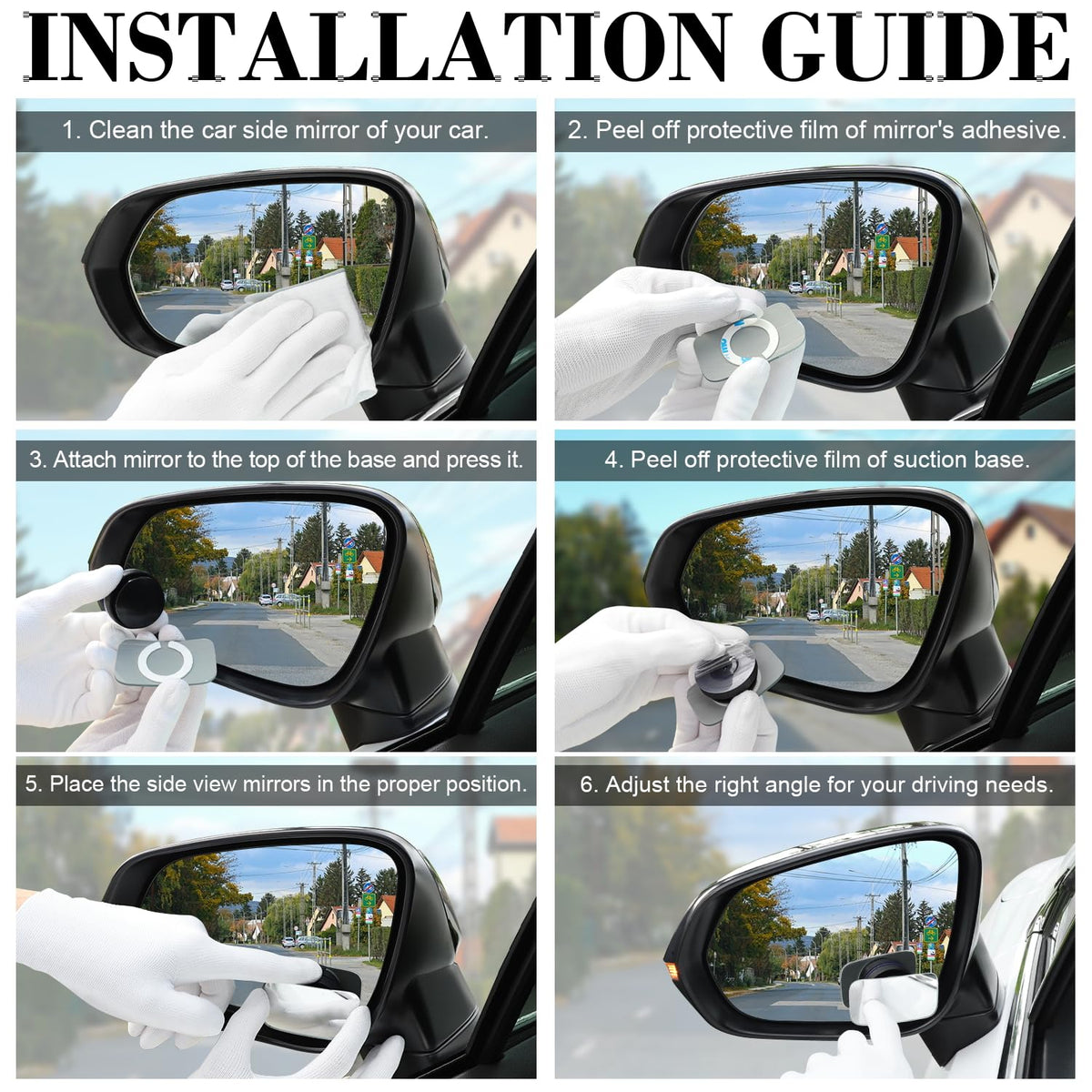 LivTee Blind Spot Car Mirror, HD Glass Frameless Convex Side Mirror Blindspot, Wide Angle Rear View Mirrors for SUVs, Trucks and RVs - Car Accessories