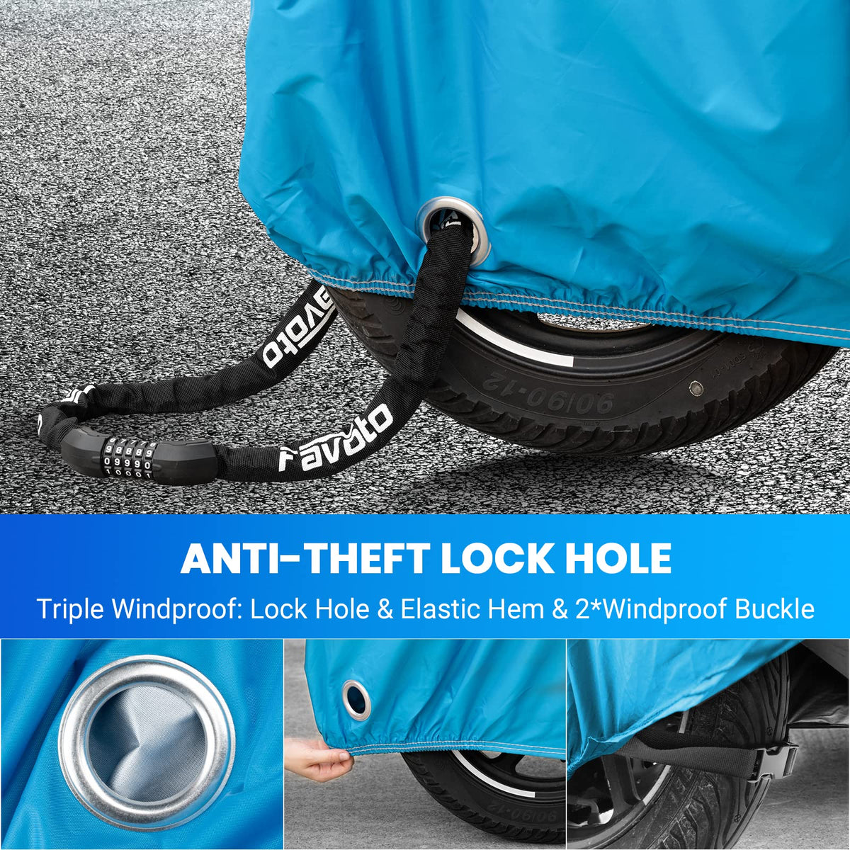 Favoto Motorcycle Cover Waterproof Outdoor Motorcycle Cover Heavy Duty