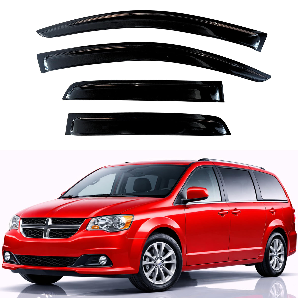 KPY Rain Guards Window Visors for 2015-2026 Ford F150 Crew/SuperCrew Cab