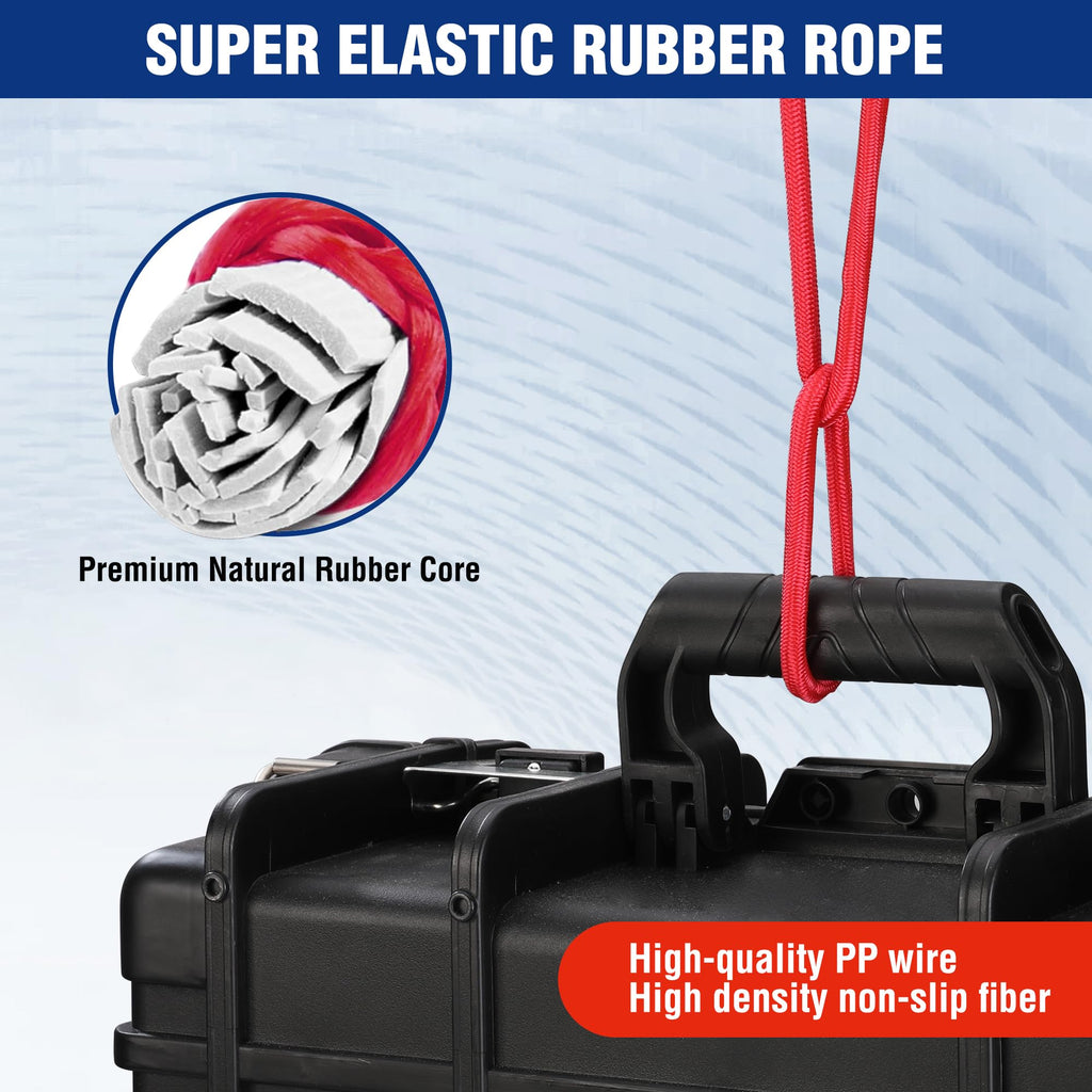 WORKPRO Bungee Cords with Hooks, Heavy Duty Outdoor Bungee Strap, 22-Piece