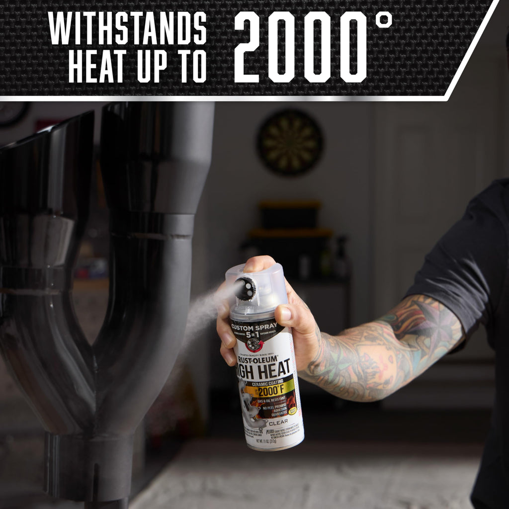 Rust-Oleum High Heat 5-in-1 Spray Paint, Flat Black