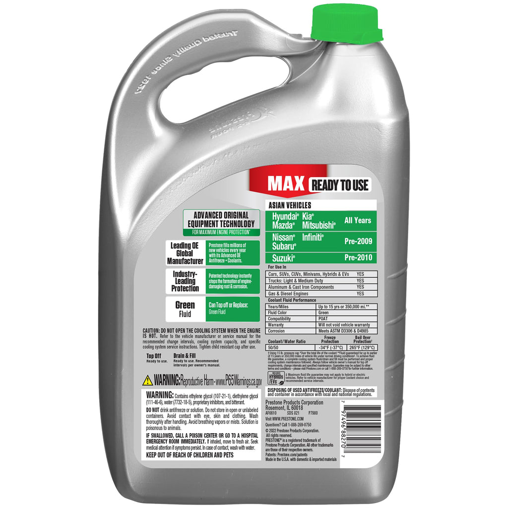 Prestone MAX Euro Violet 50/50 Antifreeze Automotive Coolant, Pack of One