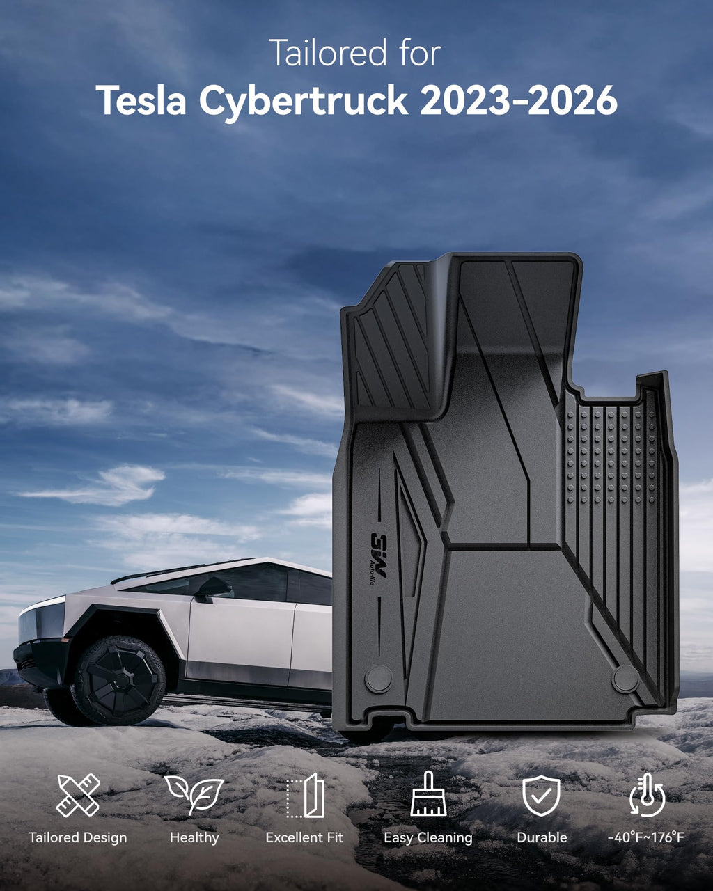 3W Tesla New Model Y Juniper 2025 2026 2027 Floor Mats, Not for Standard