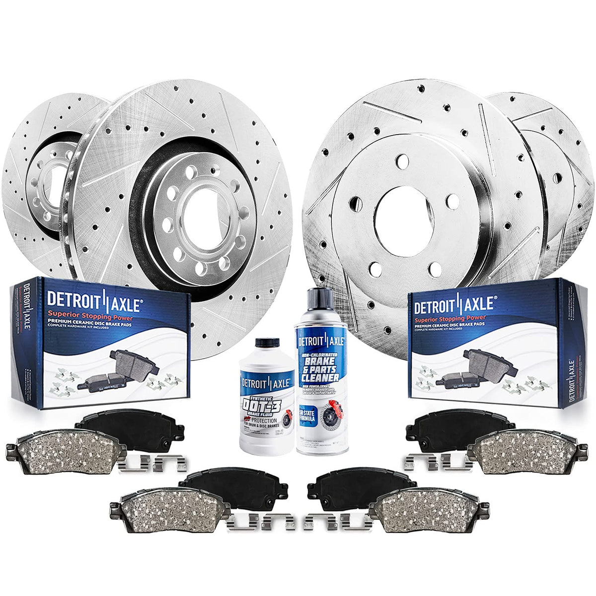 Detroit Axle - Brake Kit for Chevy GMC Silverado Sierra 1500 Tahoe Yukon XL