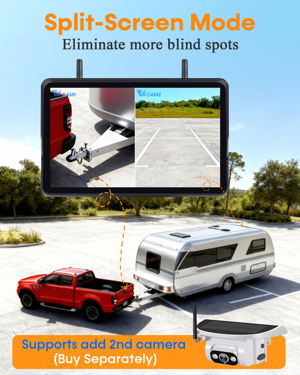 1080P HD Wireless Backup Camera - 1 Minute Magnetic Easy Install No Wiring
