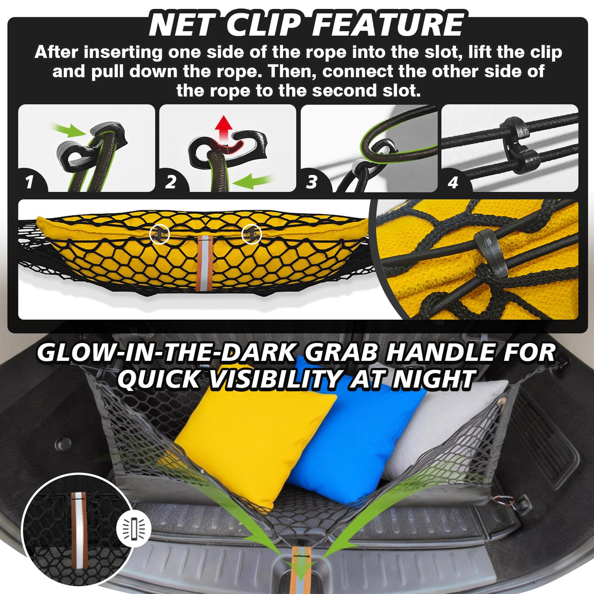 Muslogy Cargo Net for 2013-2026 Chevy Silverado GMC Sierra 1500/2500/3500HD