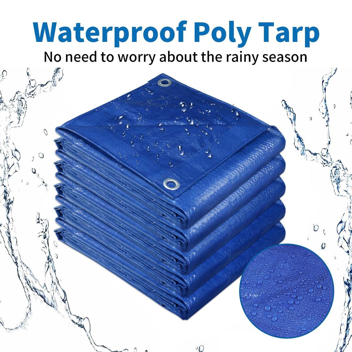 TARPAL 10x10 Feet Green Tarp Waterproof 6mil Small tarps Multipurpose