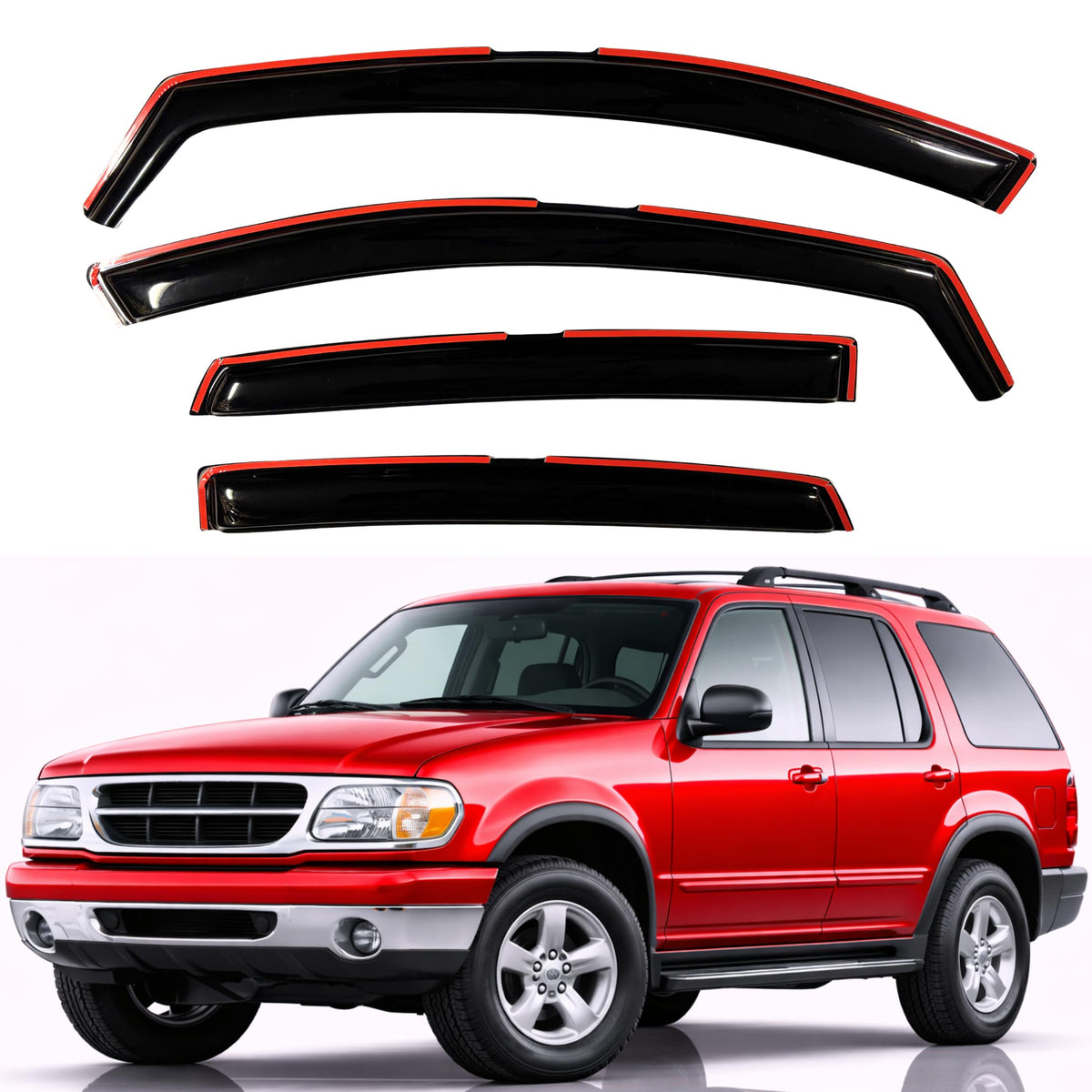 KPY Rain Guards Window Visors for 2015-2026 Ford F150 Crew/SuperCrew Cab