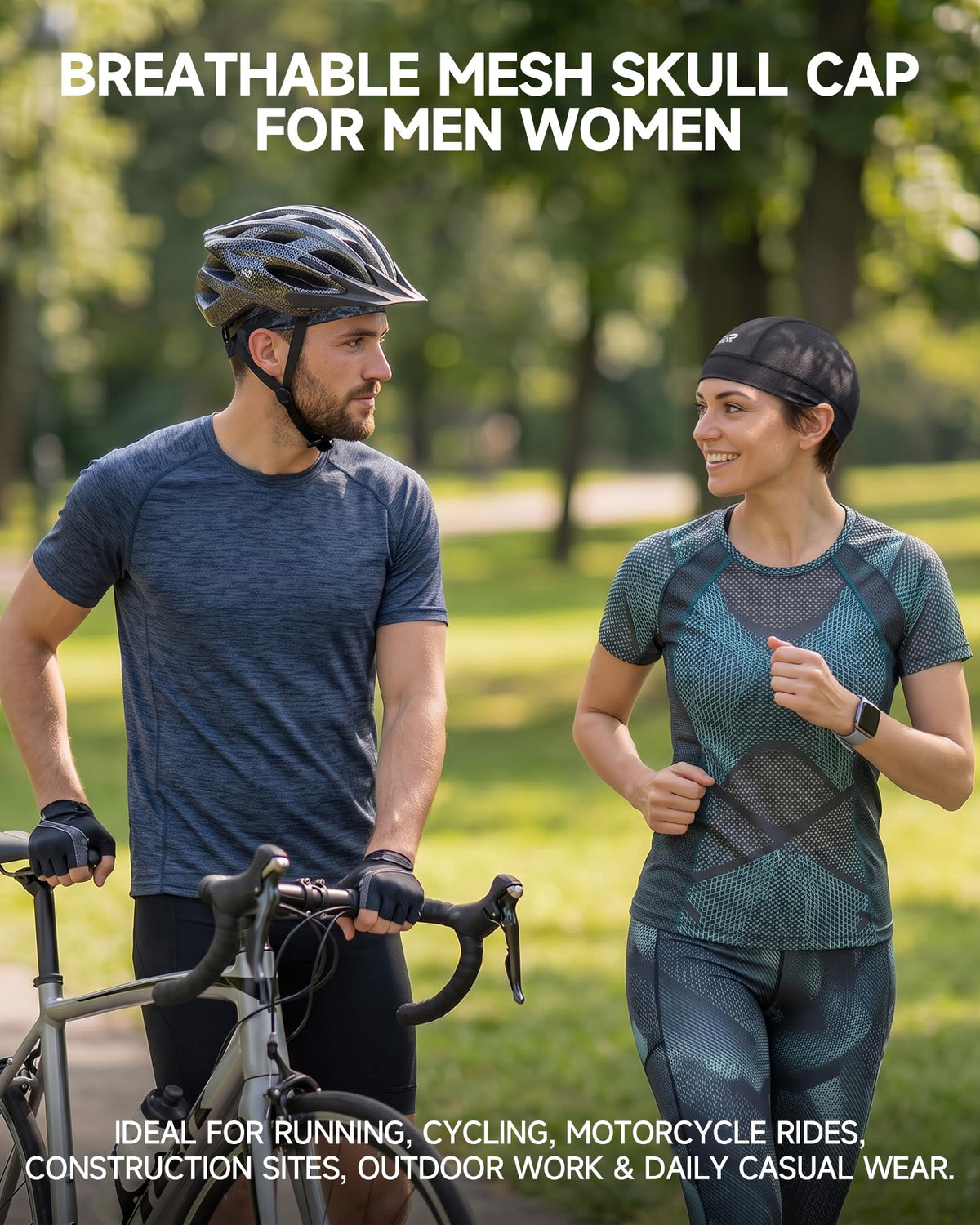 AUSFLUG Skull Cap Helmet Liner, Breathable Cooling Moisture-Wicking