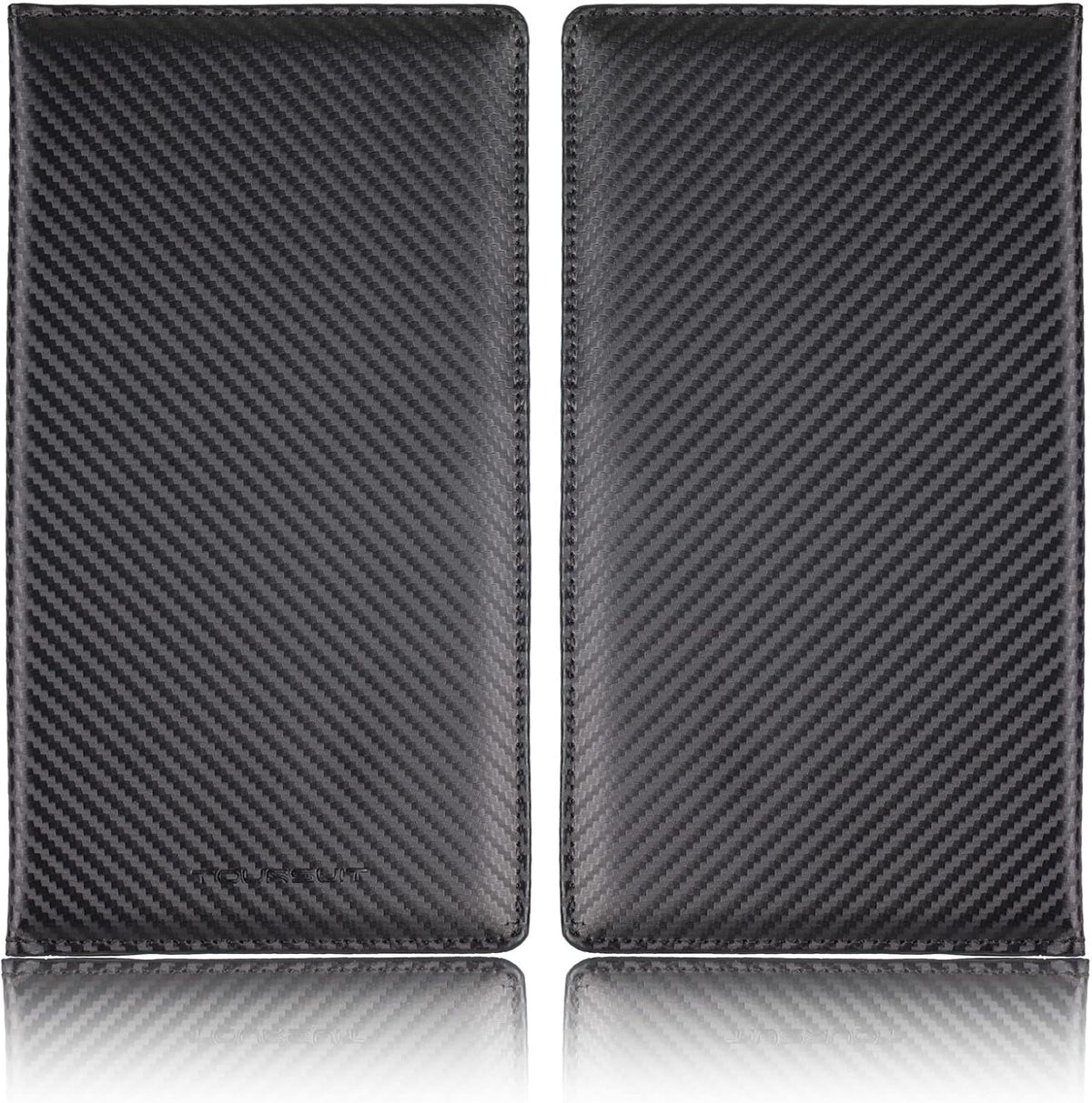 TOURSUIT Car Registration & Insurance Card Holder, Carbon Fiber Black
