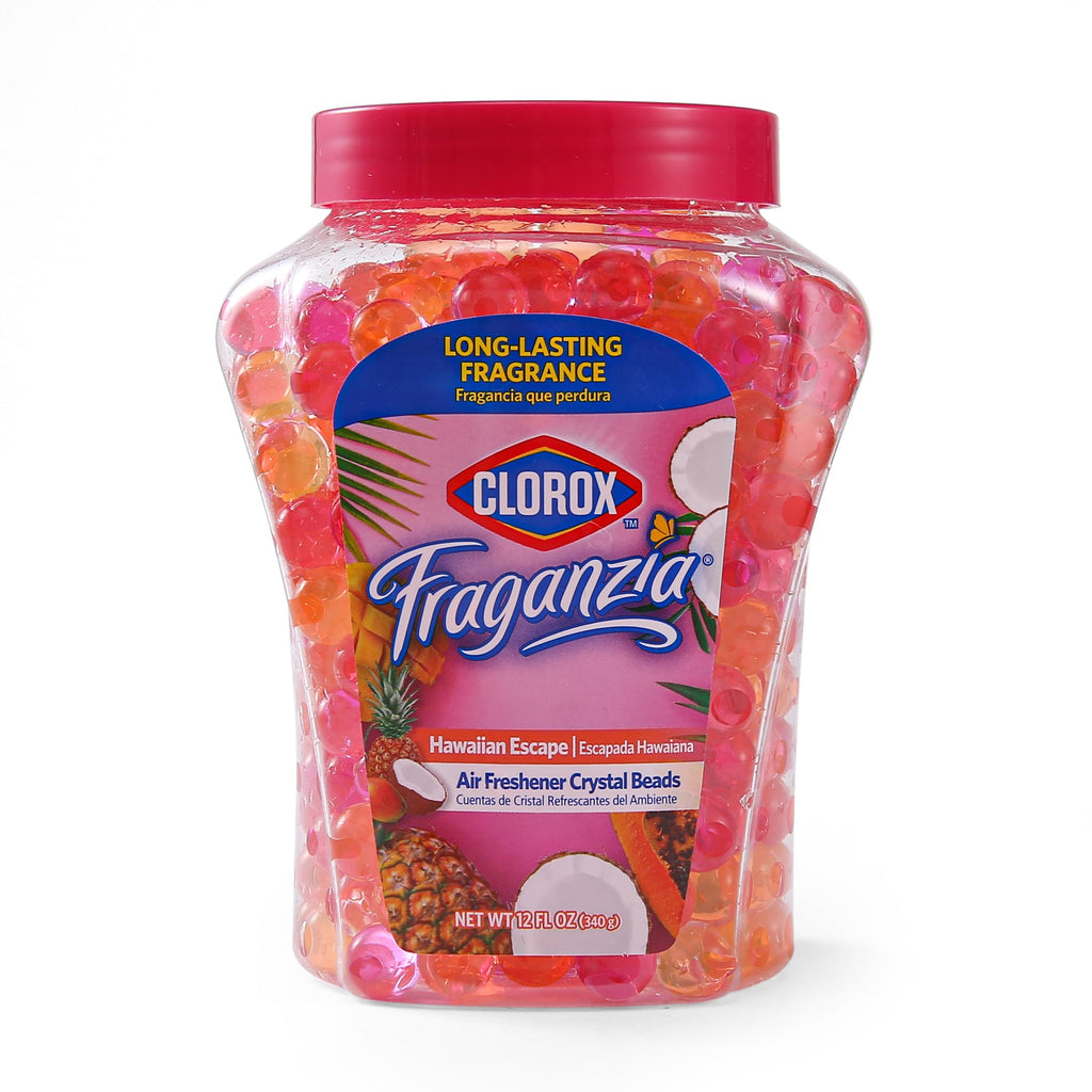 Clorox Fraganzia Crystal Beads Air Freshener, Island Escape Scent, 12 Fl Oz