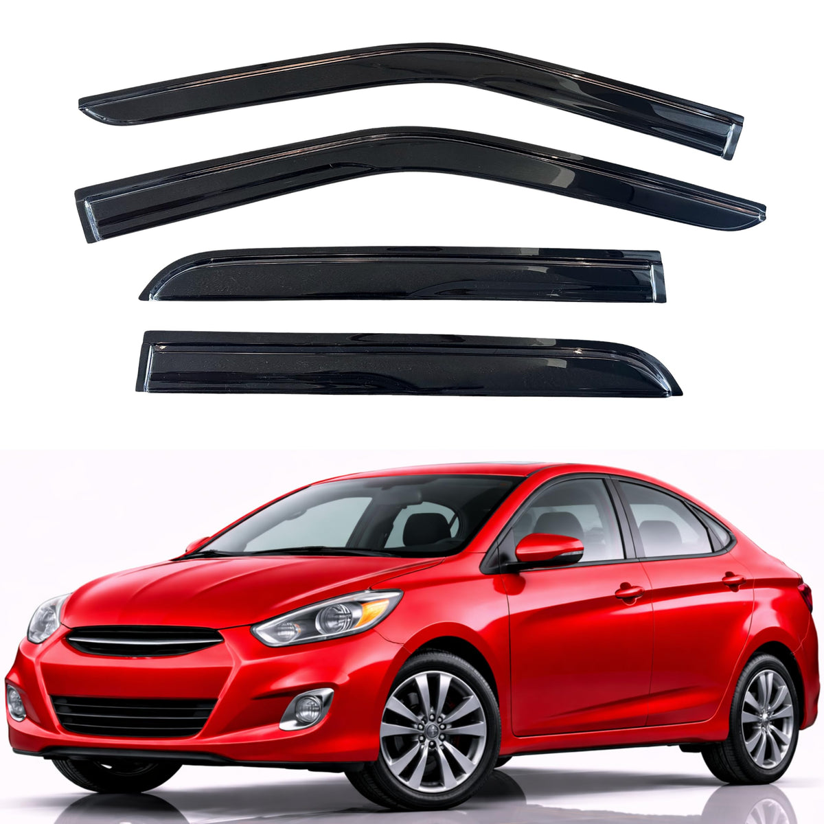 KPY Rain Guards Window Visors for 2015-2026 Ford F150 Crew/SuperCrew Cab