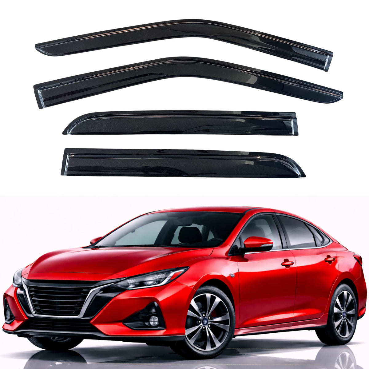 KPY Rain Guards Window Visors for 2015-2026 Ford F150 Crew/SuperCrew Cab