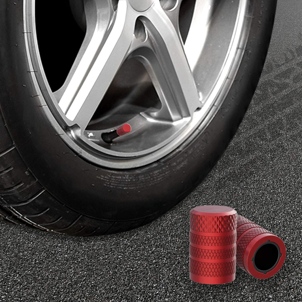 CKAuto Tire Valve Stem Caps, Aluminum Black, 4 pcs/Pack