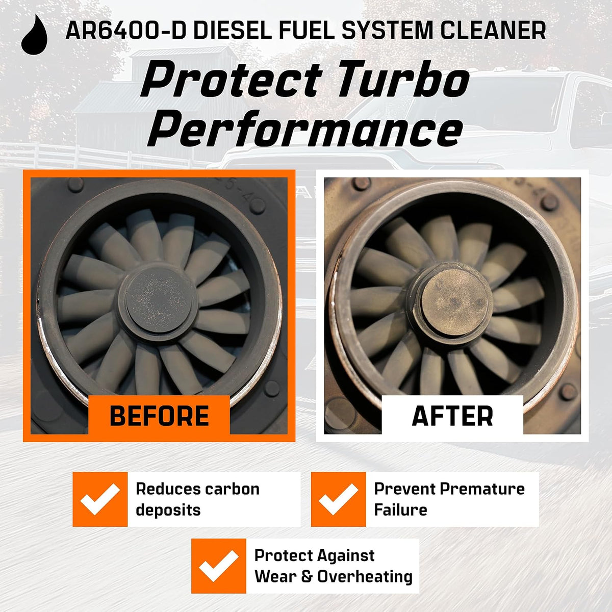 Archoil AR6400-D Diesel Fuel System Cleaner (12 oz) Deep Clean - Injector Cleaner, Turbo & DPF Deposit Control