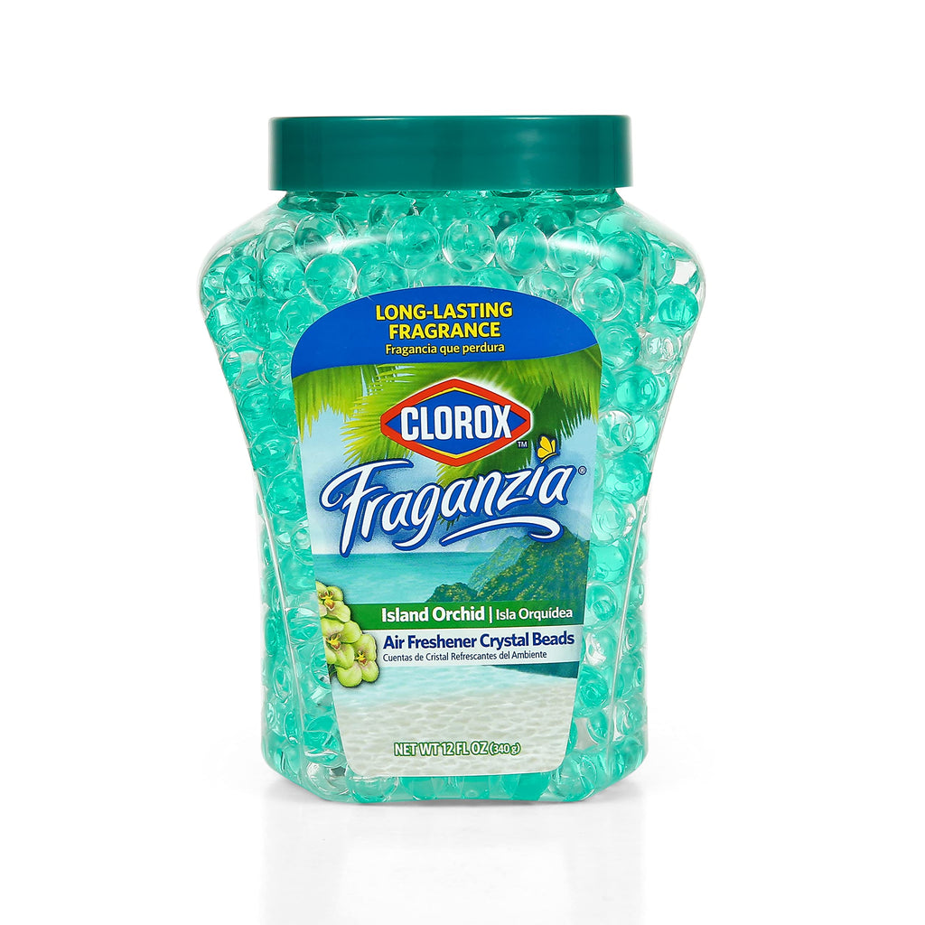 Clorox Fraganzia Crystal Beads Air Freshener, Island Escape Scent, 12 Fl Oz
