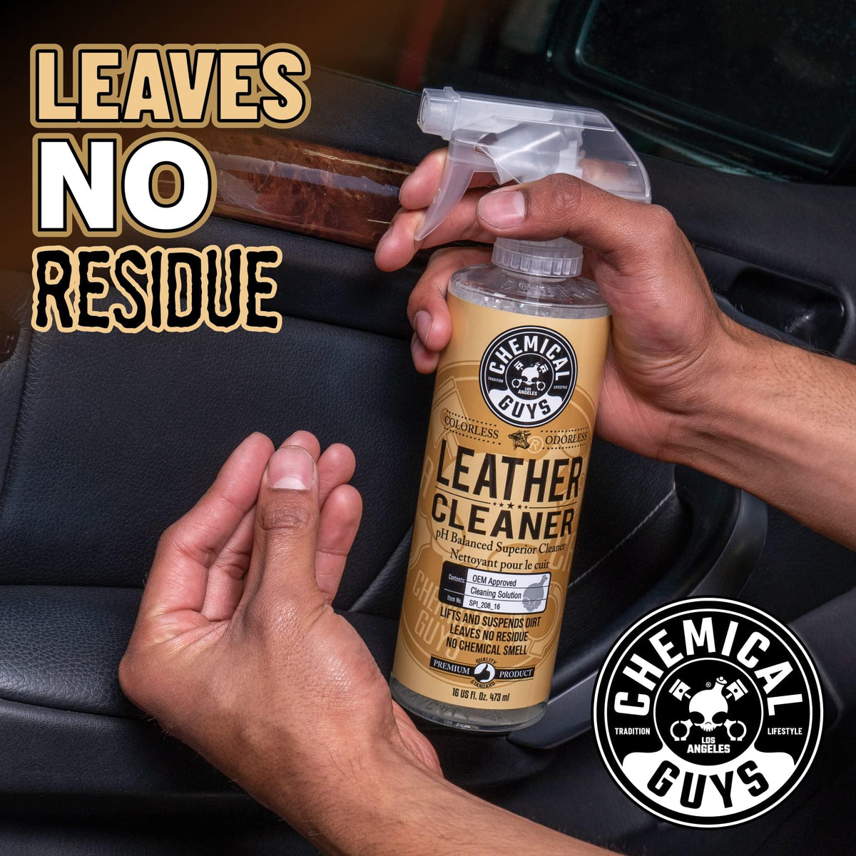 Chemical Guys, Leather Cleaner & Conditioner Kit for Cars & Home, 2 x 16 oz