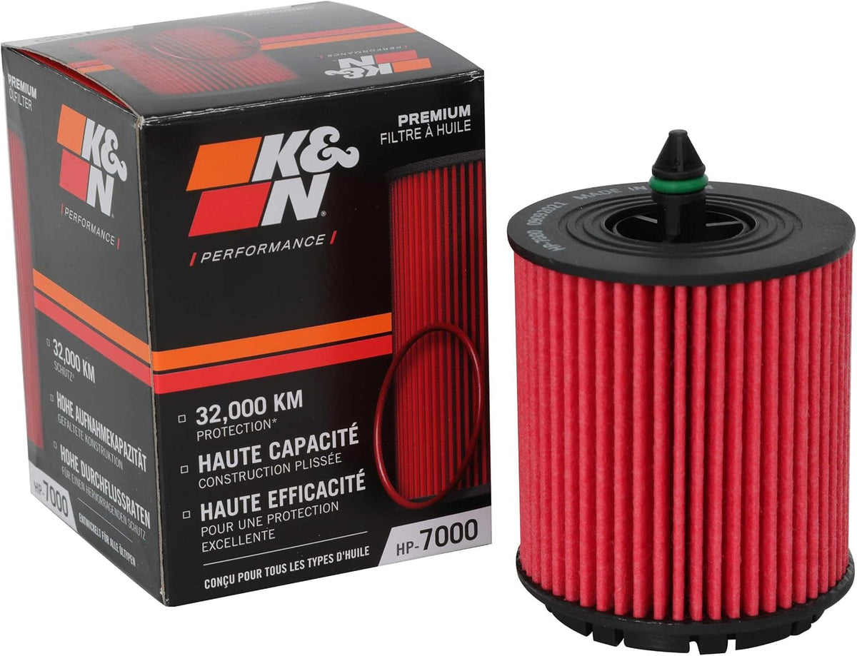 K&N Oil Filter: 20,000 Mile Engine Protection, High Efficiency, HP-7000