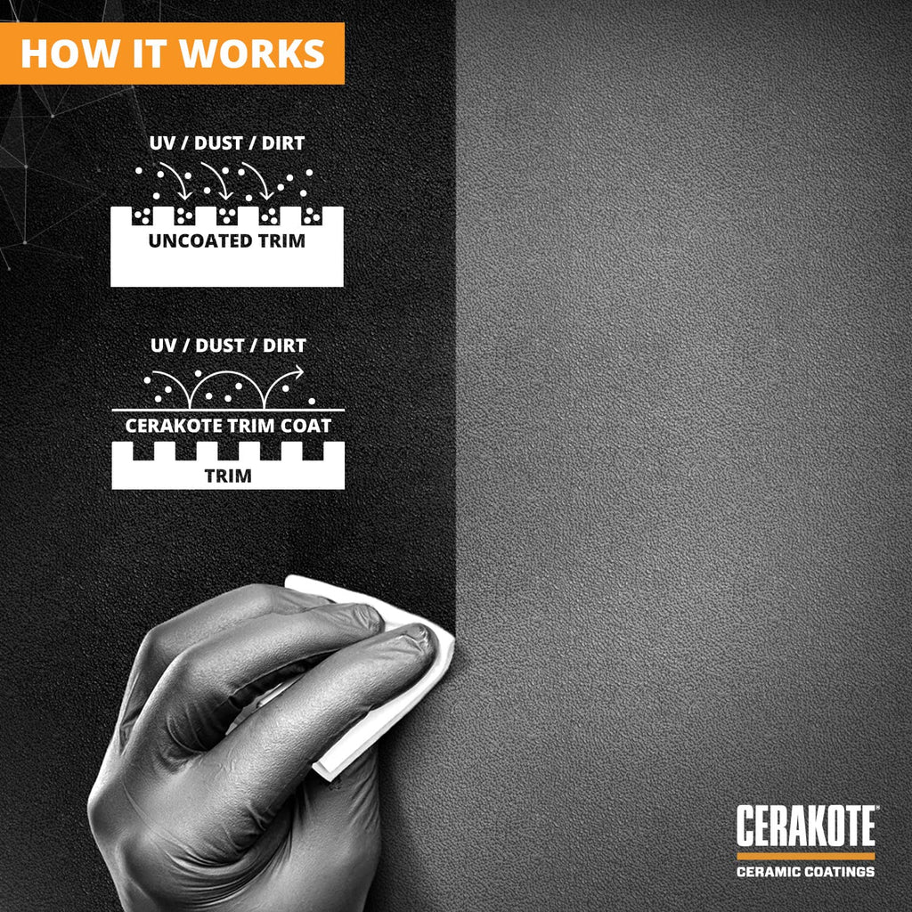 CERAKOTE® Ceramic Trim Coat Kit - Quick Plastic Trim Restorer - Ceramic Coating Guaranteed Restoration to Last Over 200 Washes – A Ceramic Coating, Not a Dressing