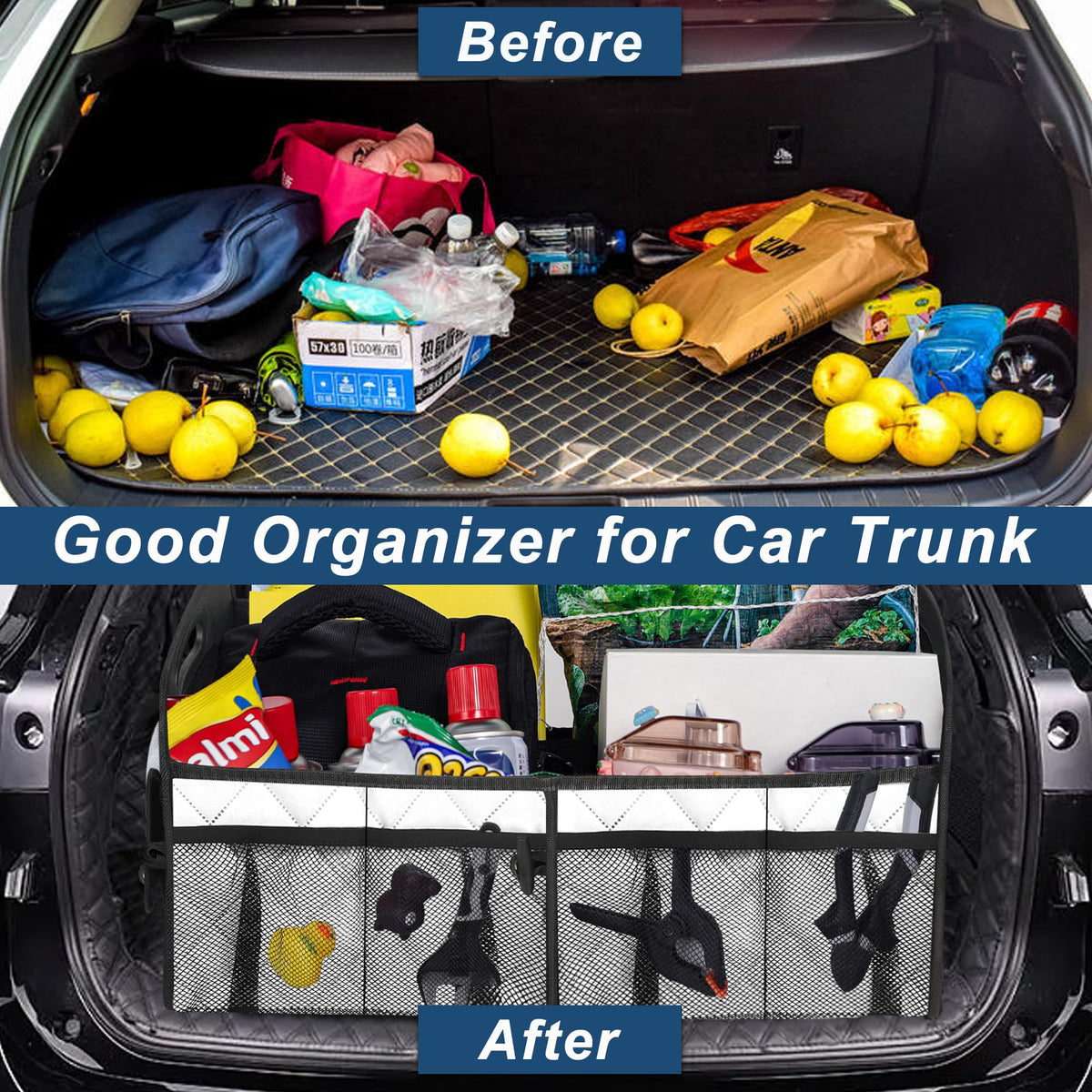 Deosk Car Trunk Organizer for SUV, Foldable Car Organizers and Storage