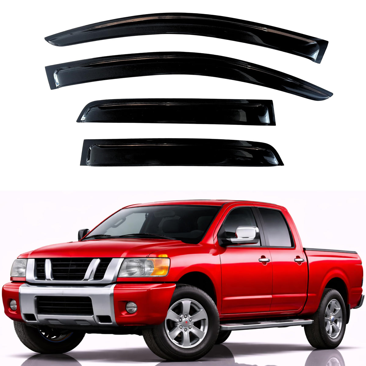 KPY Rain Guards Window Visors for 2015-2026 Ford F150 Crew/SuperCrew Cab