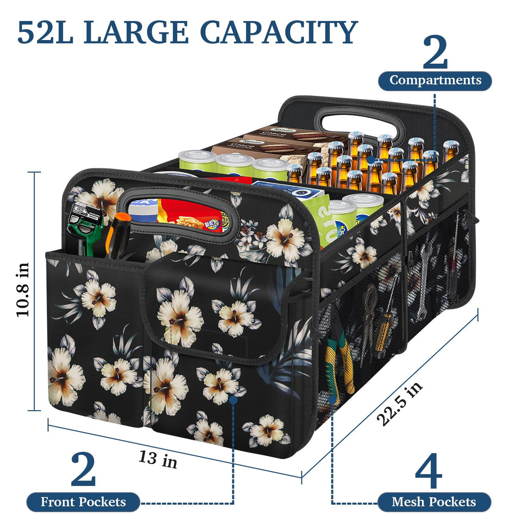 Femuar Car Trunk Organizer-Collapsible Car Storage for Suv/Jeep/Sedan