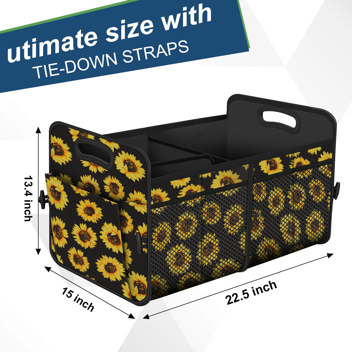 Femuar Car Trunk Organizer-Collapsible Car Storage for Suv/Jeep/Sedan